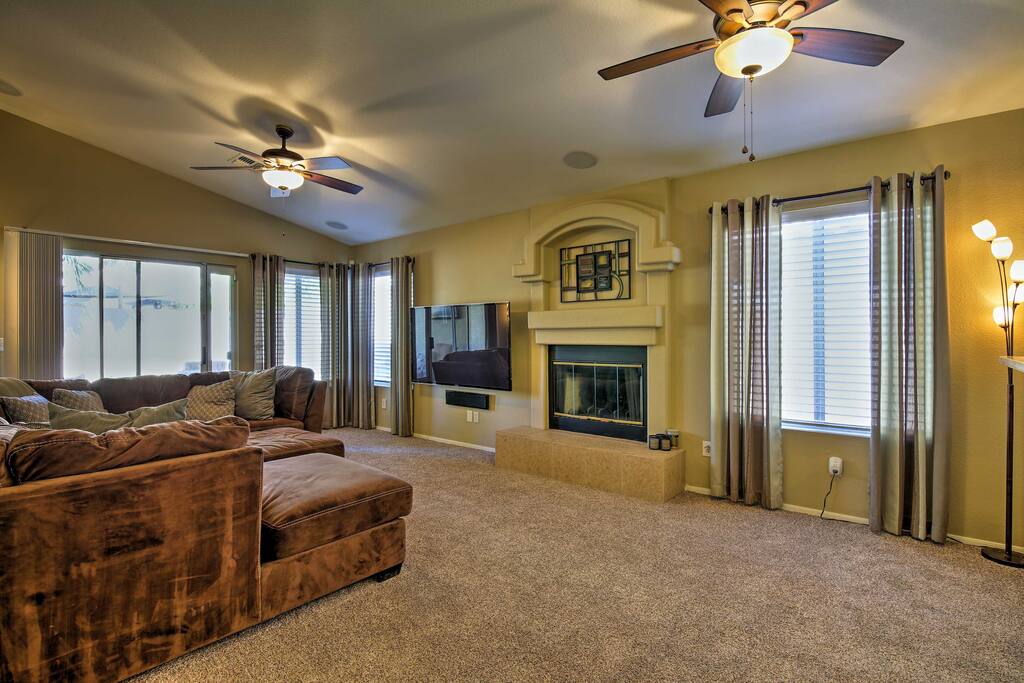 There's plenty of room for everyone to spread out in the 1,000-square-foot home.