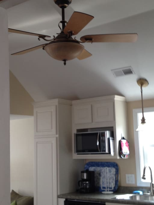 Convection oven, cook top range, overhead fan