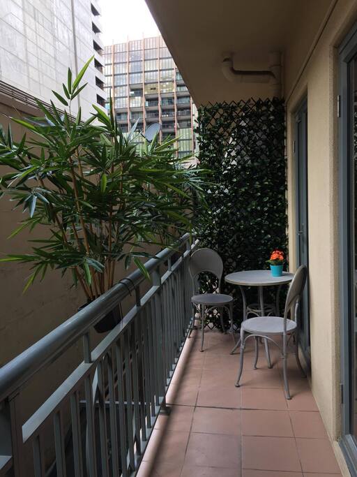 An easterly facing private deck, perfect for a morning coffee
