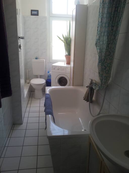 Bathroom with washing machine