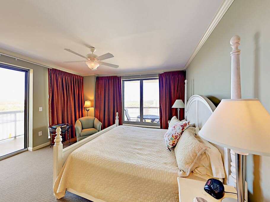 Enjoy twice the views from the king bed in the master bedroom.
