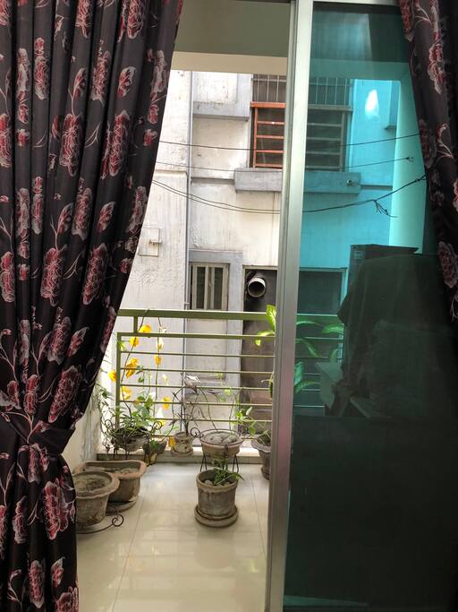 Attached bedroom balcony