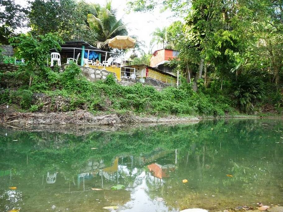 Bar restaurant right on the riverside at 2 min from your apartment.