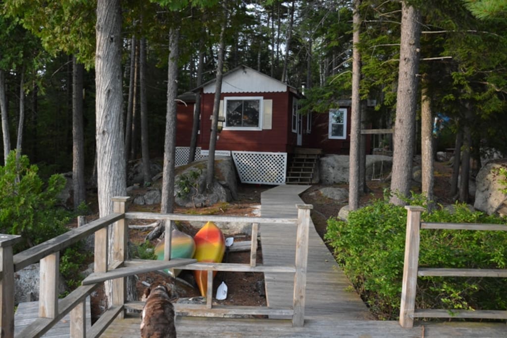 The camp from the lake