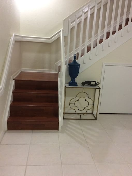 The entryway to upstairs