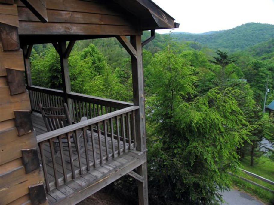 This photo was taken from the cabin driveway.