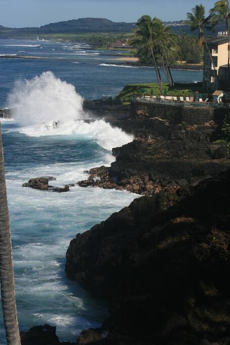 Breathtaking views of the surf