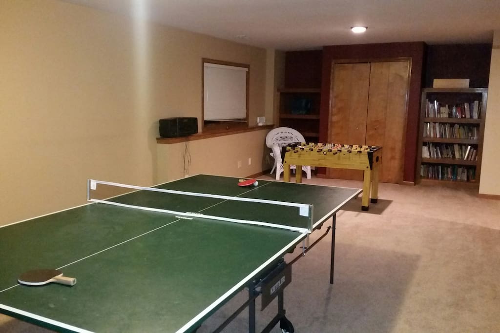 Game room with Ping Pong and Foosball