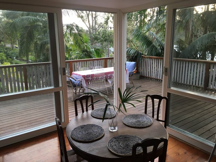 Dining room opening onto deck