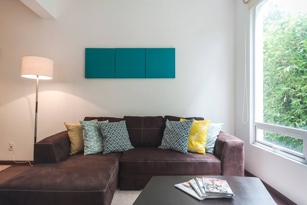 Colorful and light living space.