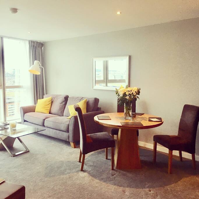 Spacious and tastefully decorated lounge