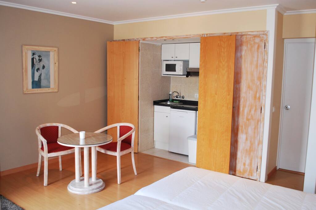 Top floor studio's kitchenette