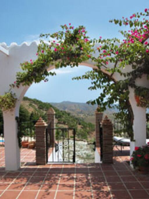 Archway leading to pool