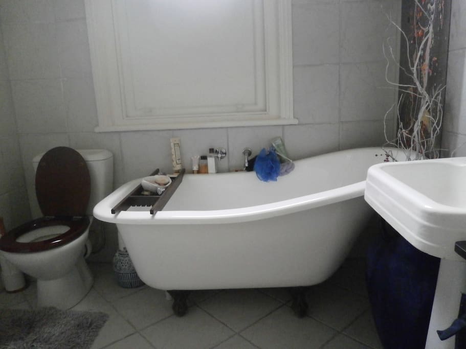 Large bathroom with shower and bath