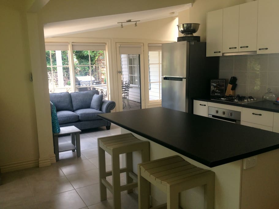 kitchen and dining area