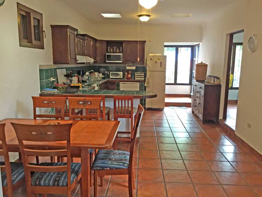 Dining room and kitchen
