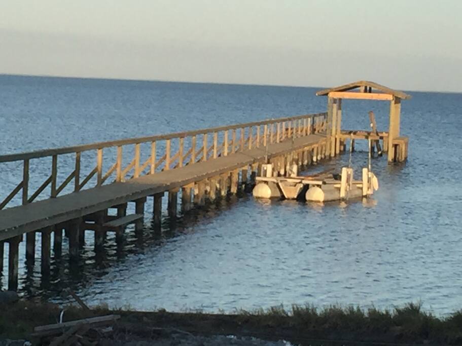 Our new pier and boat slip. Completed 10/30/18