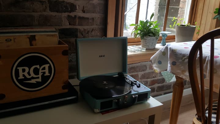 Record Player in Living Room