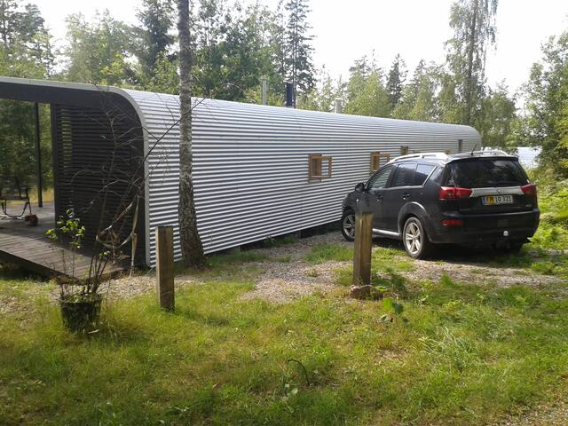 The house seen from north-east, arrival
