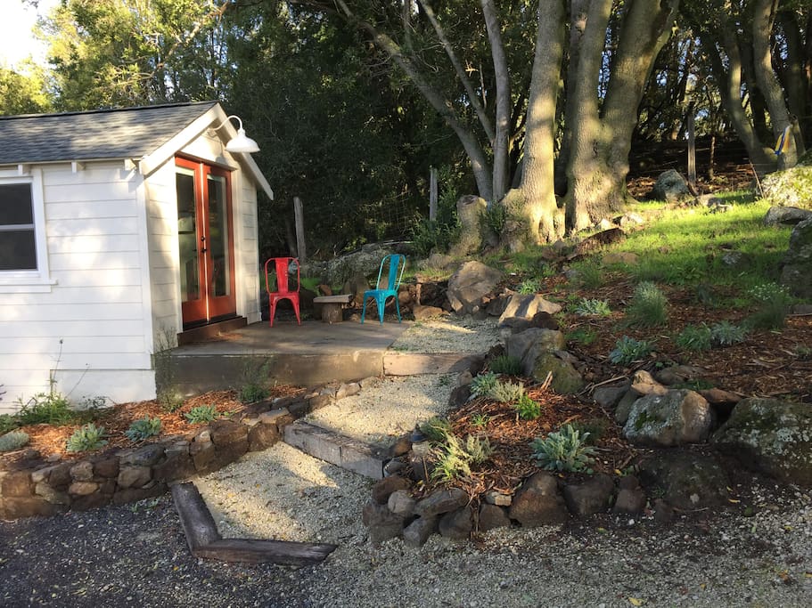 Cottage deck and front door