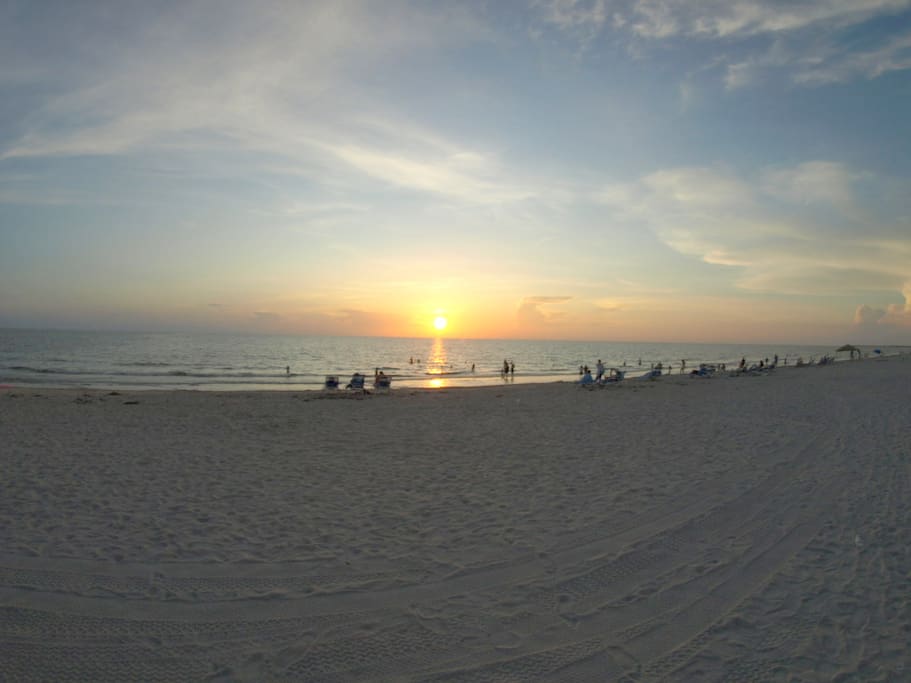 sunset on the beach