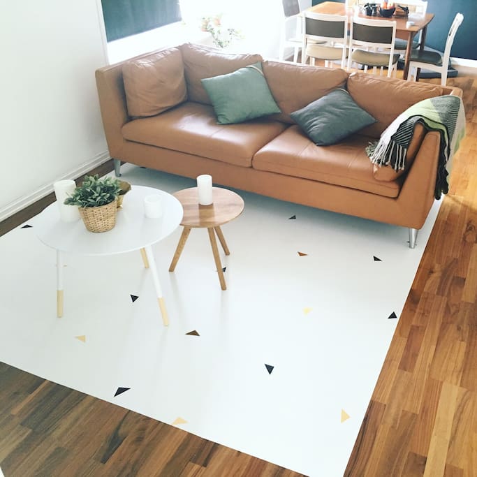 The living room, which is shared with your host.