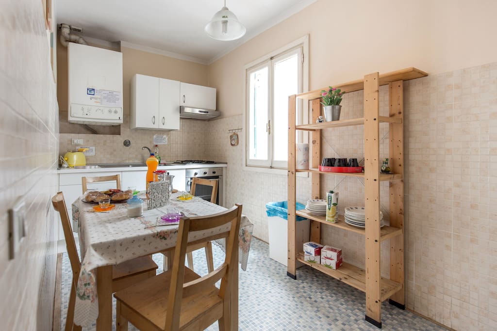 Main Kitchen: towards the sink and fireplace