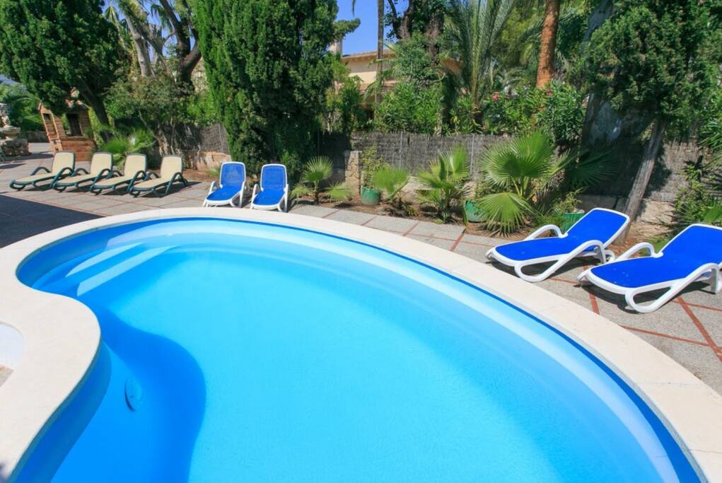 Private pool with terrace area