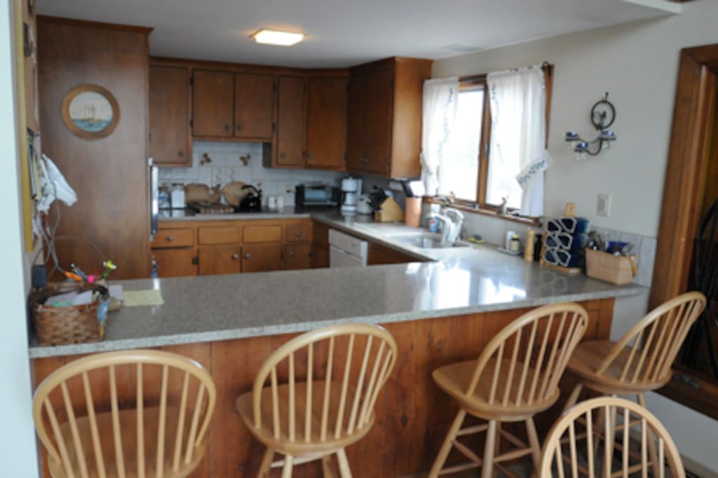 Kitchen with breakfast eating area.