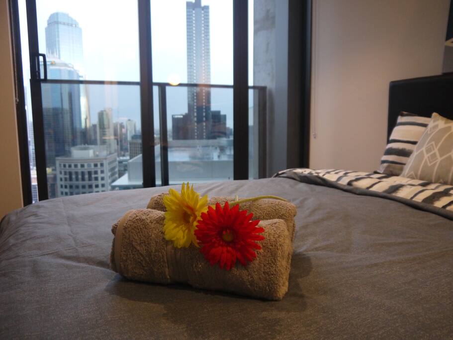 Inside balcony overlooking the beautiful and fabulous city view.