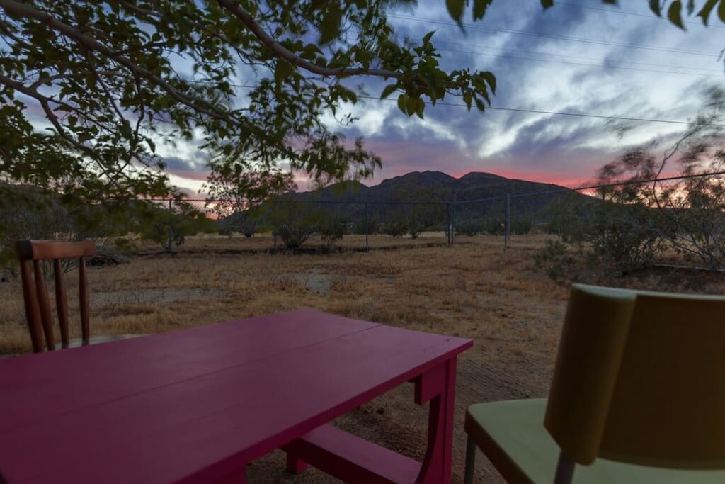 A stunning sunset view of the Bartlett mountains from the backyard.