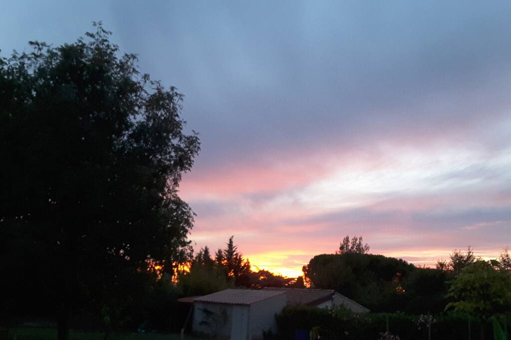 Coucher du soleil de votre chambre