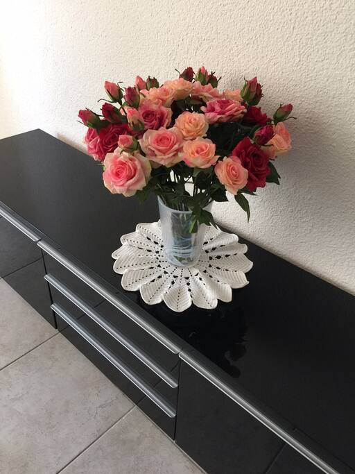 Modern furniture. Black laquer sideboard to make you feel comfortable.