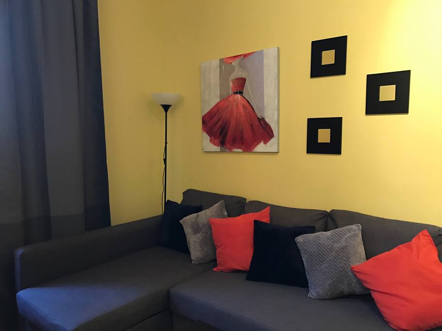 Living Room with sofa bed