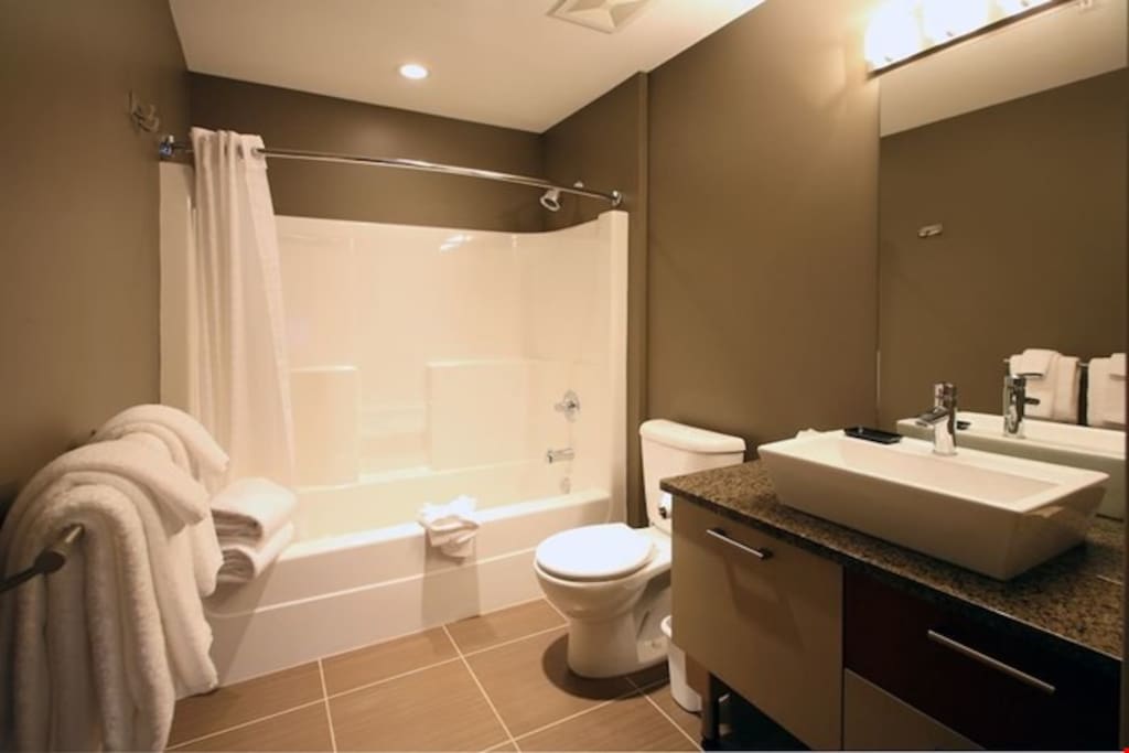 Get ready for a day on the hill in this beautiful bathroom.