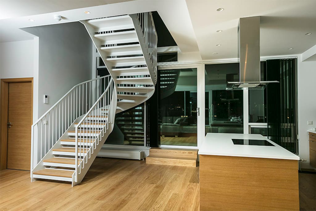 Stairs up on the top floor towards the bedrooms