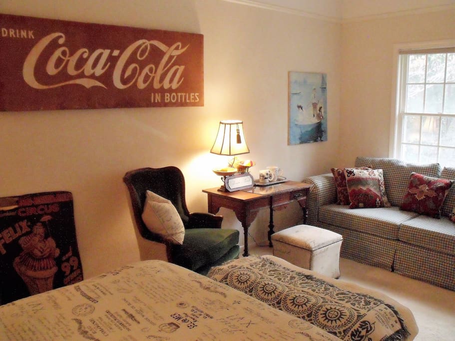 Guest room has couch, desk, reading chair and wi fi!