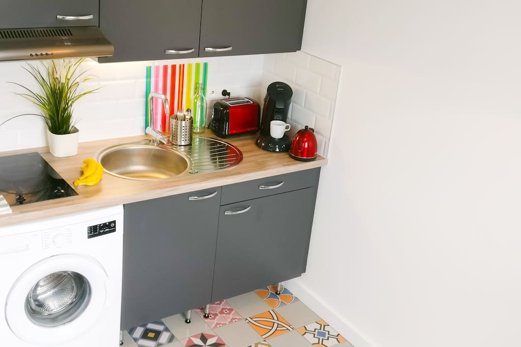 Espace cuisine lumineux