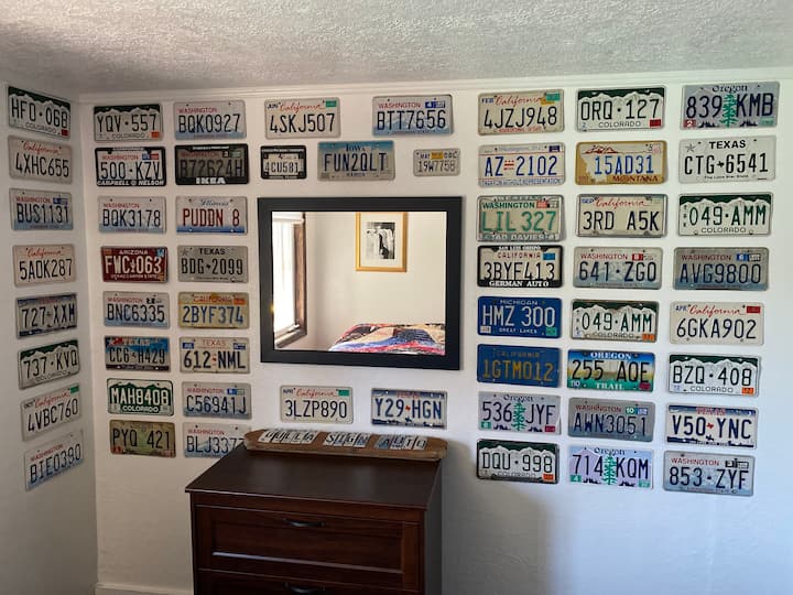 These aren't even all of the plates I have, but the majority of them belonged to car's I've personally owned. Some had out of state plates, but you can accurately infer that I've lived in the places with more than three plates. 