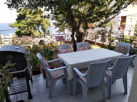 Pleasant garden flat with sea and nature view