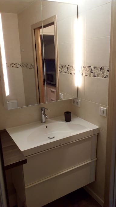 Meuble évier dans salle de Douche/wc