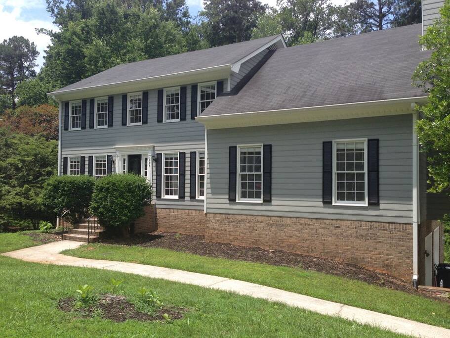 Traditional two-story colonial