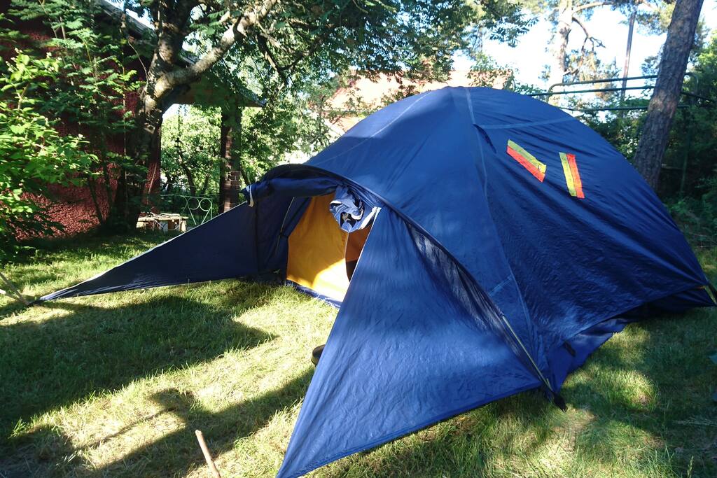 The tent will keep you dry if it rains, it's made of good materials.