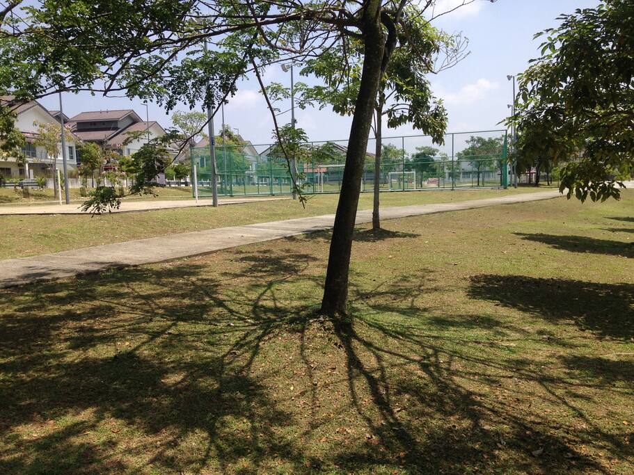 Futsall, badminton court and a walking/jogging path just next to the house