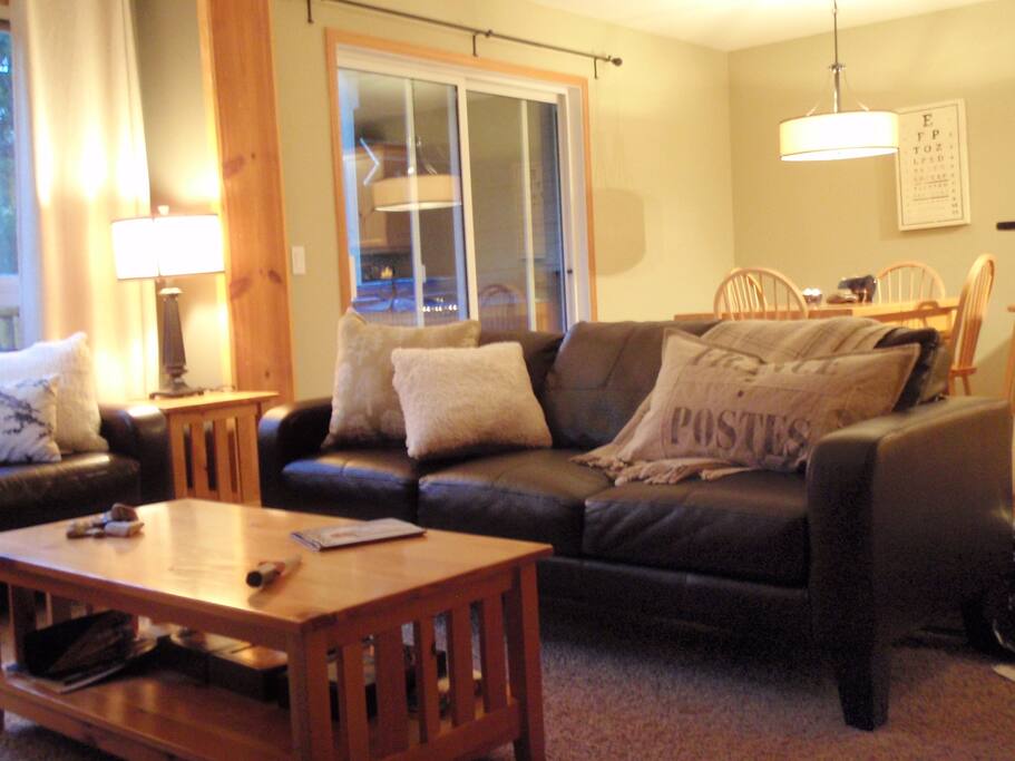 Living area looking onto dining room