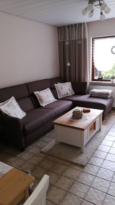 Wohnzimmer mit Schlafsofa