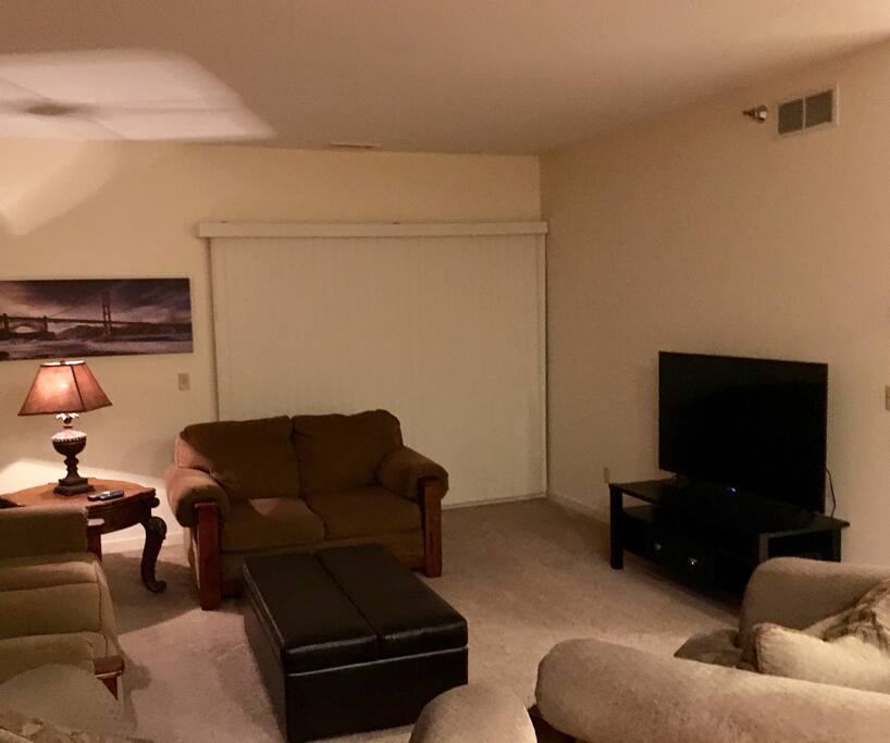 Living room 55" 4K Roku TV