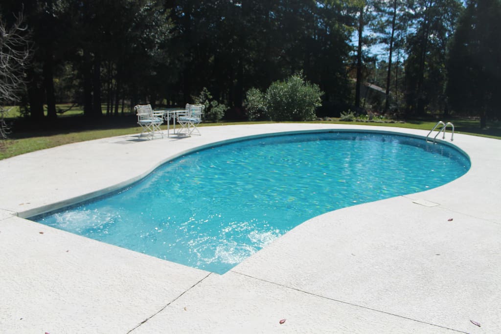 Swimming pool to enjoy summer in hot SC! Redone 2018.