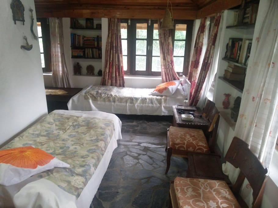 Interiors of the second bedroom with twin beds