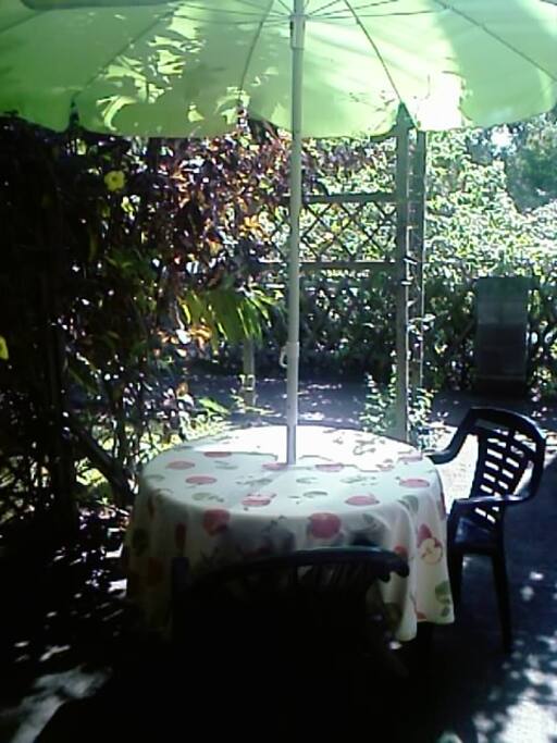 terrasse-jardin devant le studio